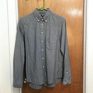 Grey oxford button up shirt